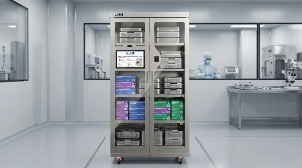 medical devices with like sense stainless steel smart cabinet